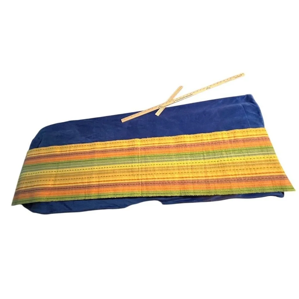 The Stripes Co. Multicolor Handwoven Cotton Table Runner 3x5 ft Striped‎